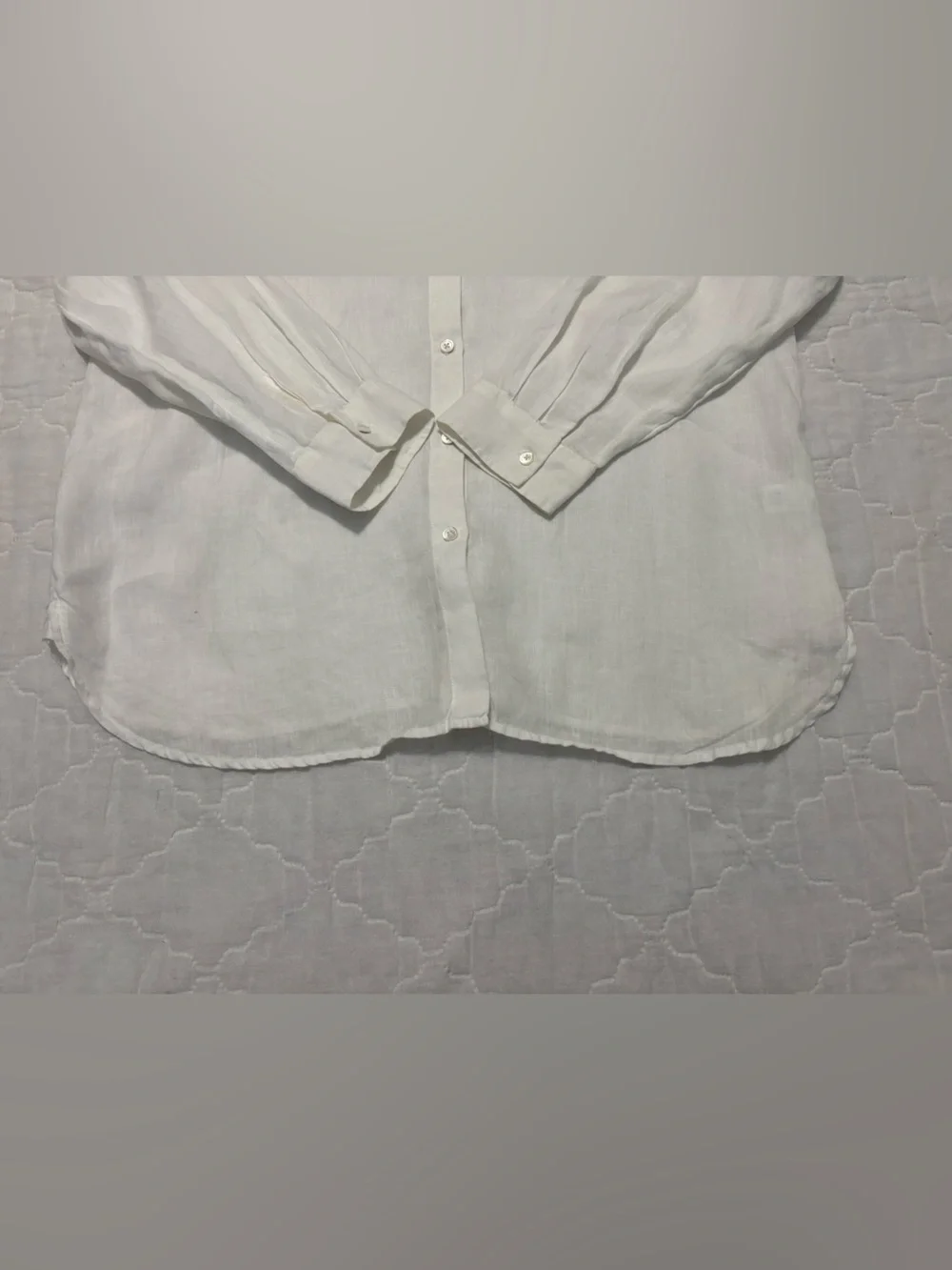 J. Jill 100 % Linen Easy Button Front  Shirt Blouse Top Capsule Size M Medium - Picture 10 of 13
